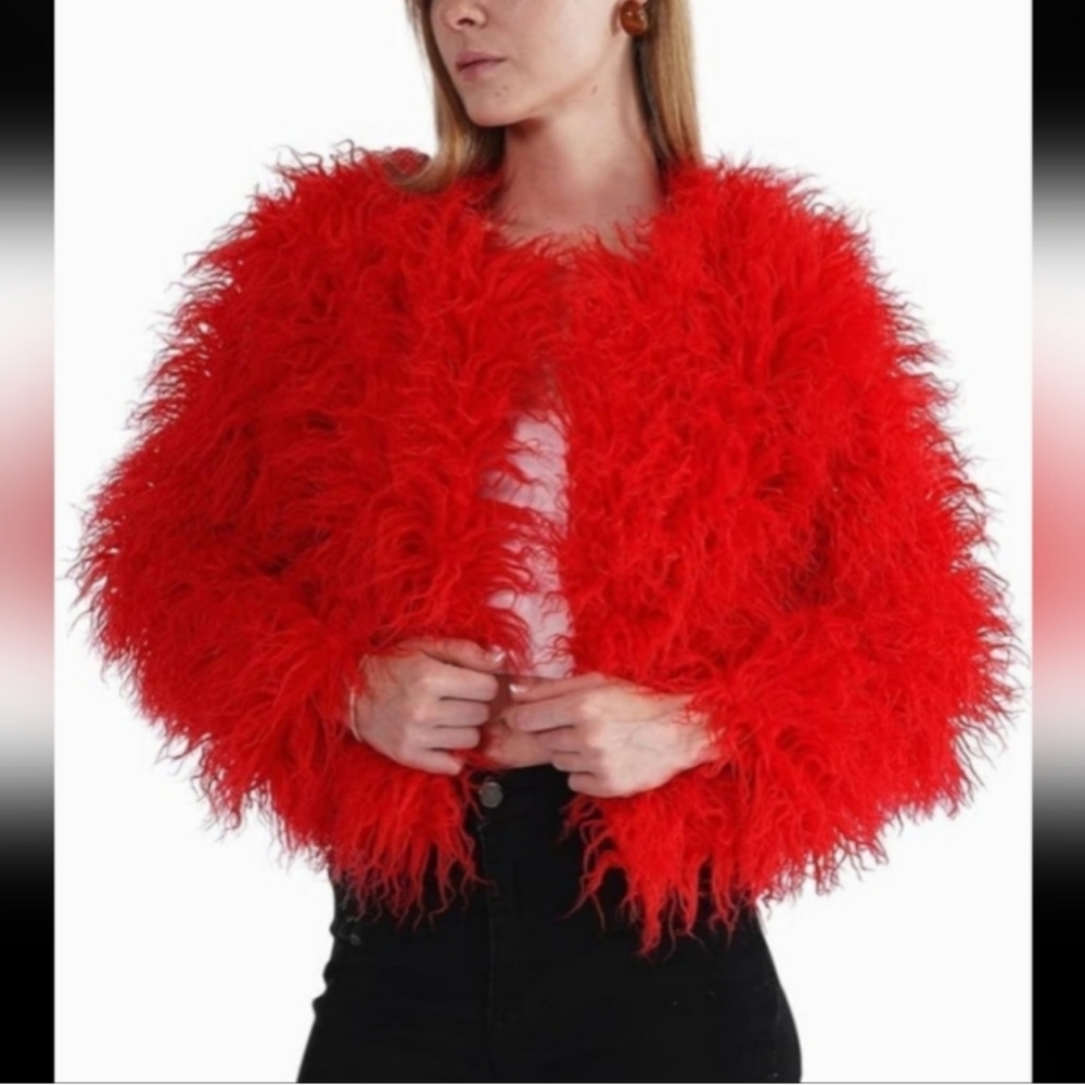 Luxe shaggy faux fur teddy coat